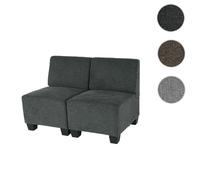 Mendler Canapé modulable 2 places - Gris anthracite
