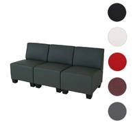 Mendler Canapé modulable Lyon 3 places - Gris foncé
