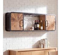 Mendler Casier à vin HWC-Q82 Marron, Noir