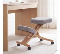 Mendler Chaise à Genoux HWC-Q46, Chaise à Genoux réglable en Hauteur sur roulettes, Gris