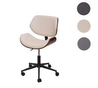 Mendler Chaise de bureau en simili cuir - Noyer