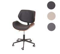 Mendler Chaise de bureau HWC-G25 - Brun Noir