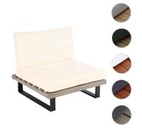 Mendler Chaise de jardin en bois - Gris