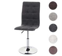 Mendler Chaise de salle à manger HWC-C41 - Tissu gris