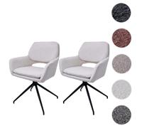 Mendler Lot de 2 chaises de Salle à Manger HWC-N74 MVG crème