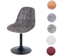 Chaise de salle à manger HWC-A60, chaise de cuisine chaise pivotante, acier MVG tissu/textile chenille (465g/m²) marron