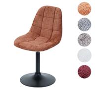 Mendler Chaise HWC-A60 - Pivotante en acier, tissu chenille 465 g/m² terracotta