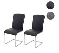 Mendler Chaise HWC-F36 - Similicuir Noir