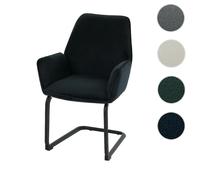 MENDLER Chaise HWC-G67 Anthracite-Bleu