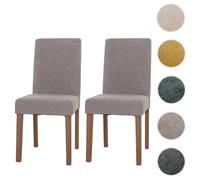 MENDLER Chaise Littau - Lot de 2 - Gris clair