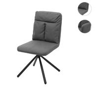 Chaise de salle à manger HWC-G58, chaise de cuisine, pivotante, auto-position, tissu gris