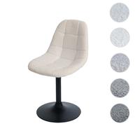 Chaise de salle à manger HWC-A60, chaise de cuisine chaise pivotante, acier MVG tissu/textile bouclé (450g/m²) beige