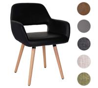 Mendler Chaise de Salle à Manger Altena II, Fauteuil - Similicuir, Noir