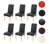 6x chaise salle à manger M37 similicuir mat, noir, pieds clairs