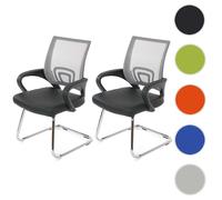 Mendler Chaises Ancona - Gris (lot de 2)