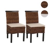 Mendler Chaises banane tressée - Lot de 2