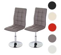 Mendler 2X Chaise de Salle à Manger HWC-C41, Fauteuil, Similicuir - Taupe