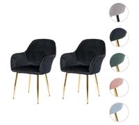 MENDLER Chaises de salle à manger HWC-F18 - Velours noir