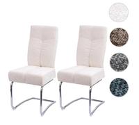 MENDLER Chaises de salle à manger HWC-G56 - Crème