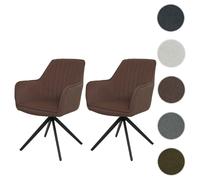 Lot de 2 chaise H. 87 cm non pliable interieur en plastique marron
