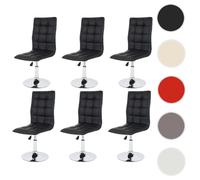 Mendler Chaises de séjour HWC-C41 - Similicuir Noir