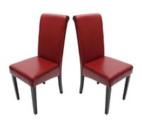 Mendler Chaises de séjour Novara II - Cuir rouge