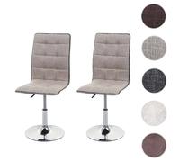 Mendler Chaises HWC-C41 - Gris crème (lot de 2)