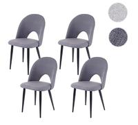 Mendler Chaises HWC-D73 - Gris foncé