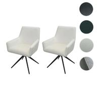 Mendler Chaises HWC-L91 - Crème-beige - Lot de 2