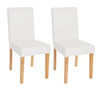 Mendler Chaises Littau lot de 2 - Blanc mat