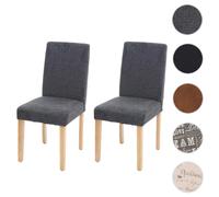 Mendler Chaises Littau - Lot de 2 Gris Anthracite