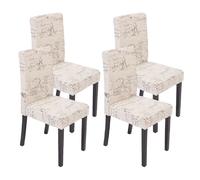 Mendler Chaises Littau - Tissu words (lot de 4)