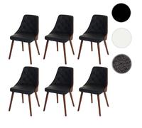 Mendler Chaises Osijek Bois Similicuir Noir