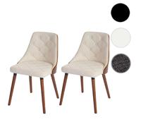 Mendler Chaises Osijek similicuir crème