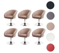 Lot De 6 Chaises De Salle À Manger Hwc-F19, Chaise De Cuisine Pivotante Loungesessel, Pivotante Réglable En Hauteur Similicuir Multicolore