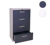 Mendler Classeur suspendu 4 tiroirs - Gris