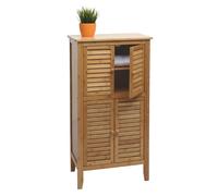 Mendler Colonne de salle de bain 4 portes - Bambou