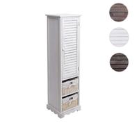 Commode de salle de bain HWC-H20, meuble de salle de bain 120x27x29cm bois massif shabby blanc