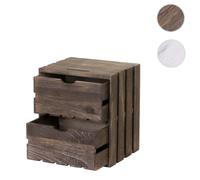 Commode HWC-C62, 2 tiroirs, 36x32x26cm brun shabby