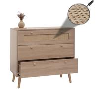 Mendler Commode 3 tiroirs - Marron