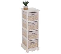 Mendler Commode 4 paniers - Blanc
