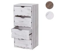 Mendler Commode HWC-C62, 4 tiroirs, 70 x 32 x 26 cm, Blanc Shabby