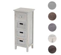 Mendler Commode 4 tiroirs 30x25x74 cm Shabby Vintage Gris