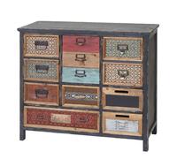 Mendler Commode 4 tiroirs - Multicolore