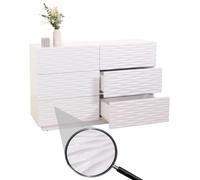 Mendler Commode 6 tiroirs - Blanc