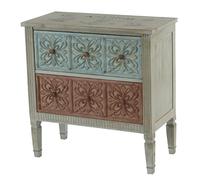 Commode Aveiro Armoire Table D'appoint, Vintage, Shabby Chic, 80x79x40cm Multicolore