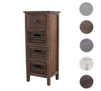 Mendler Commode bois 4 tiroirs - Marron