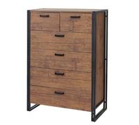 Mendler Commode buffet 6 tiroirs - Bois