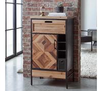 Mendler Commode de Pharmacie HWC-Q77 Style Industriel Vintage Bois et métal 85x 45x35cm