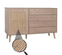 Mendler Commode en rotin - Marron